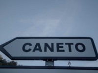 Cartel nomenclátor Caneto