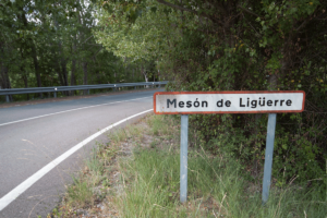 Cartel noménclator Mesón de Ligüerre