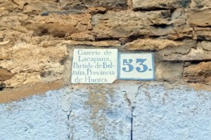 Cartel pueblo de Lacapana