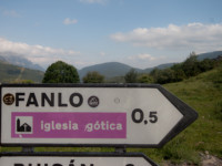 Cartel nomenclátor Fanlo