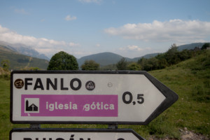 Cartel nomenclátor Fanlo