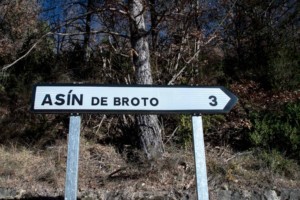 cartel nomenclátor Asín de Broto